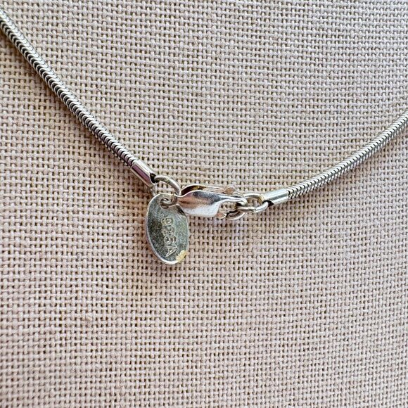 VTG Solid Sterling Silver 925 Globe Earth Pendant Necklace Size 18" Length - Picture 7 of 13